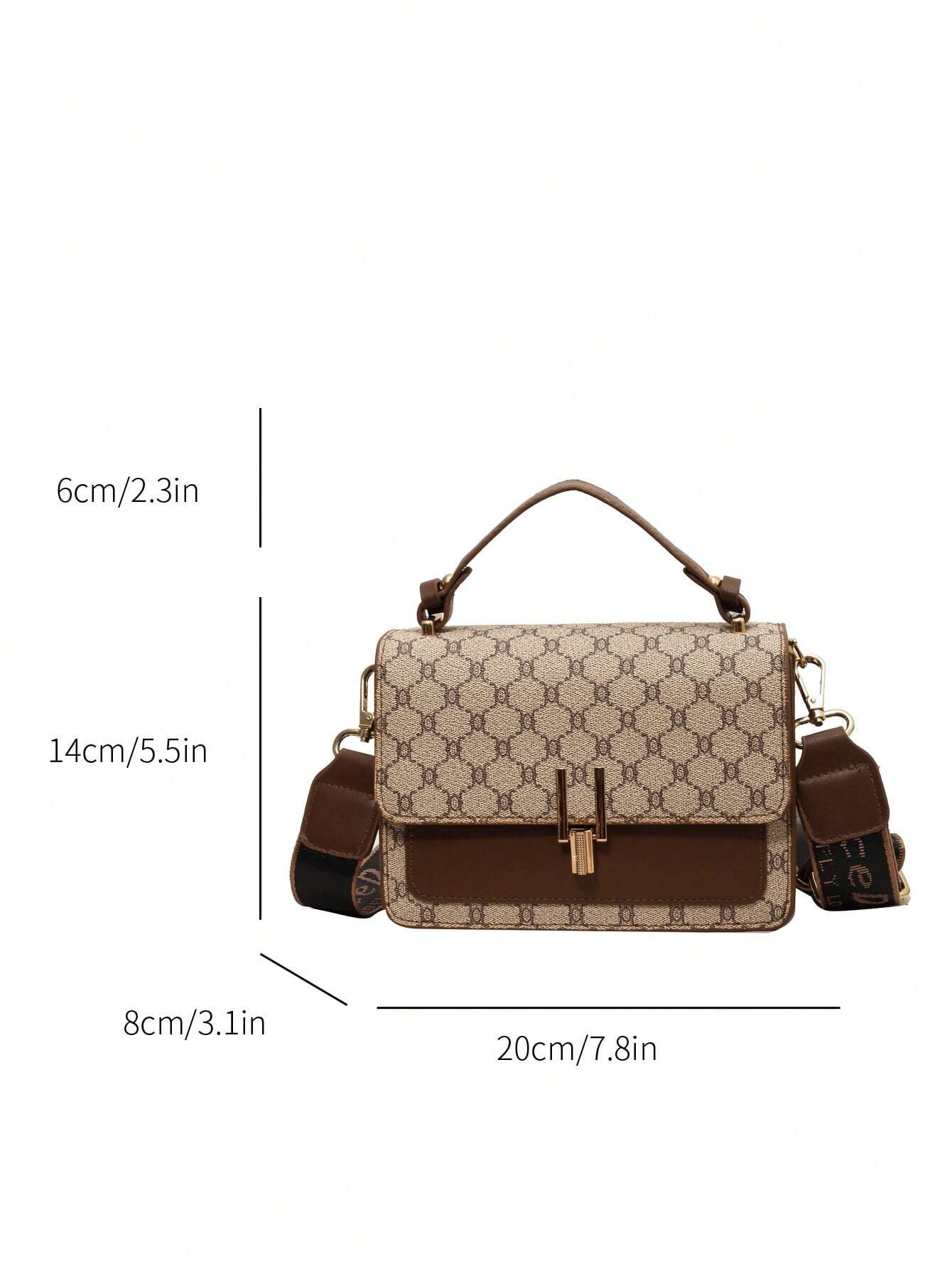 medidas del bolso gris 20×14×8 cm