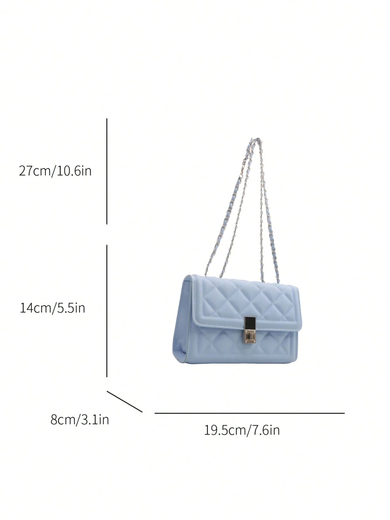 medidas del bolso 19.5 × 14 × 8 cm