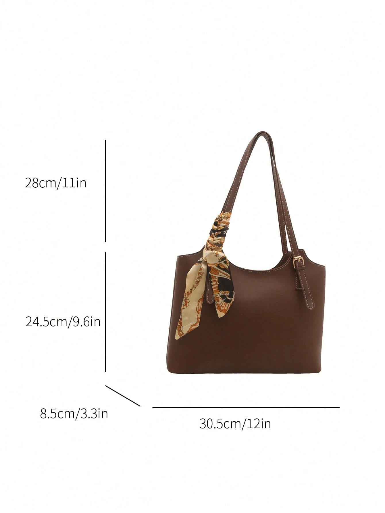 Bolso Tote Elegante Con Pañuelo Para Dama
