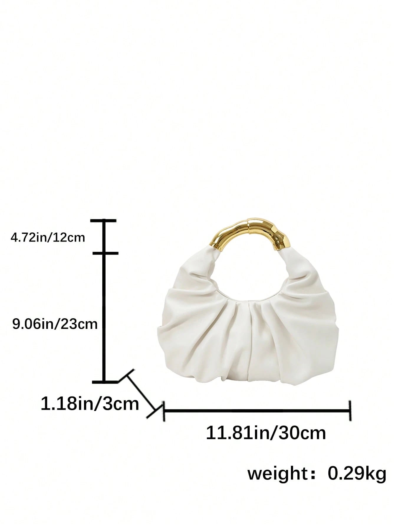 medidas del bolso 30 × 23 × 3 cm