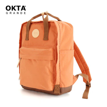 vista lateral bolso coral mochila para dama