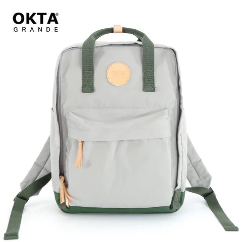 bolso gris mochila para dama