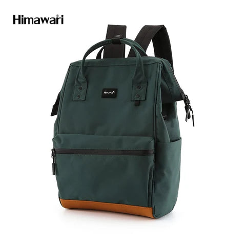 Mochila Himawari Verde Impermeable Para Laptop