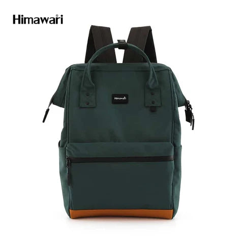 Mochila Himawari Verde Impermeable Para Laptop