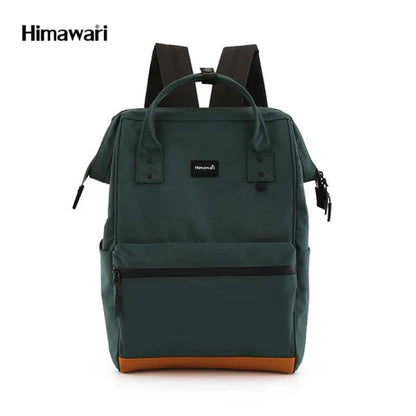 Mochila Himawari Verde Impermeable Para Laptop