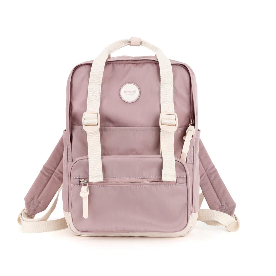 detalle bolsillo frontal mochila rosada Himawari

