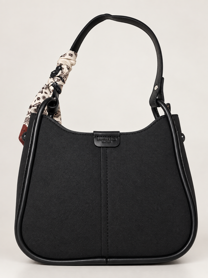 Bolso de hombro negro para mujer – vista posterior