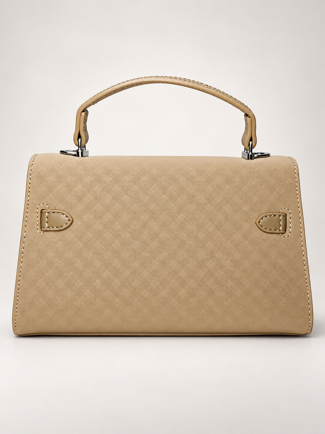Bolso de mano beige para mujer – vista posterior
