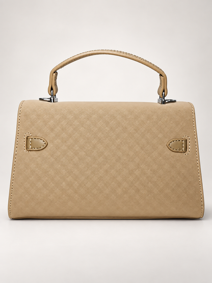 Bolso de mano beige para mujer – vista posterior