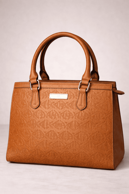 bolso café tote elegante para dama
