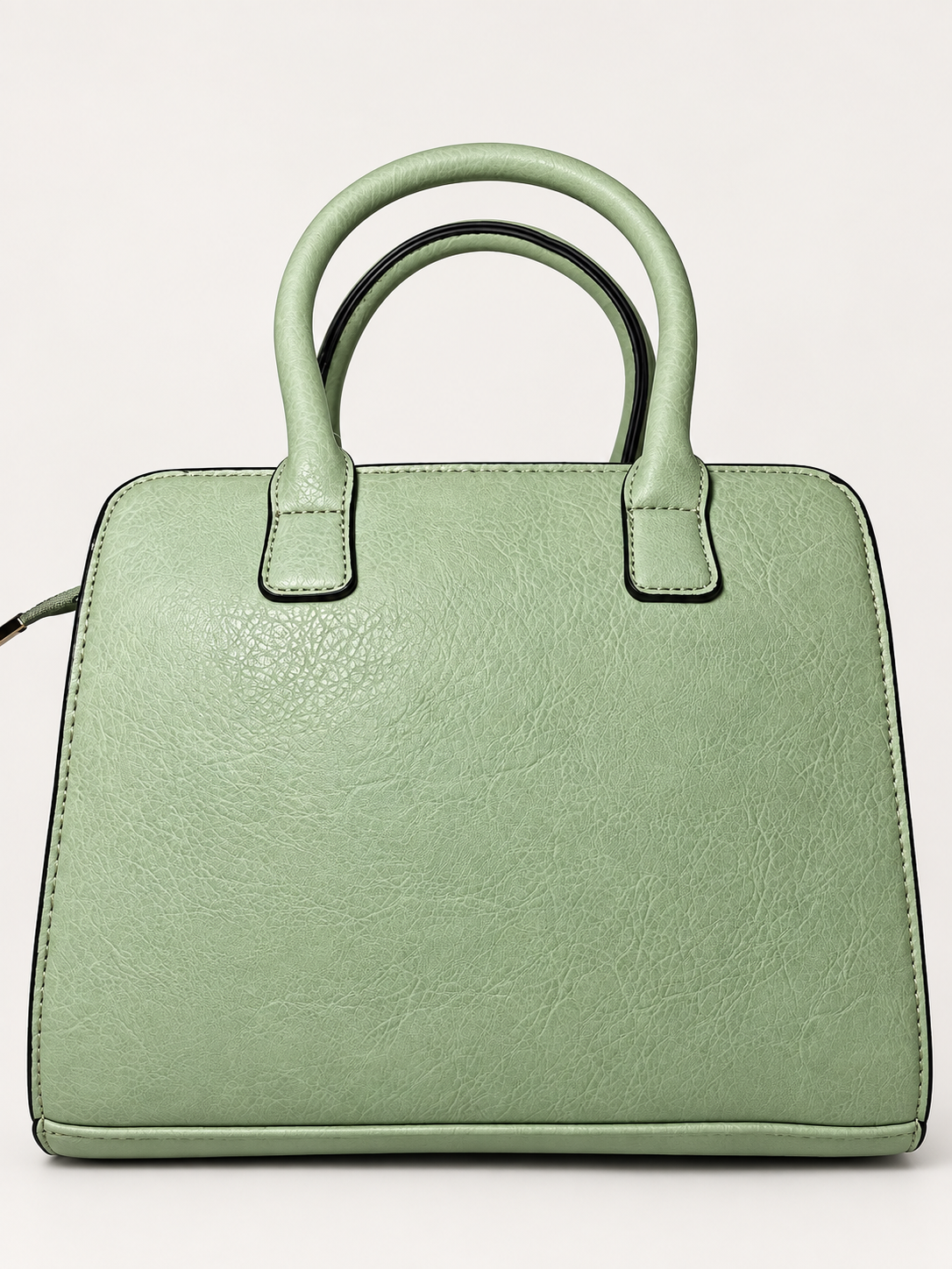 Bolso verde menta para mujer vista posterior con doble asa