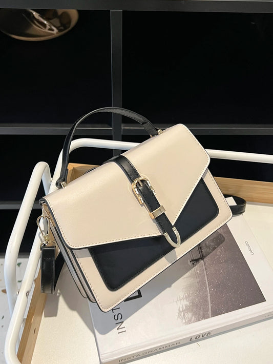 bolso blanco y negro bandolera para dama