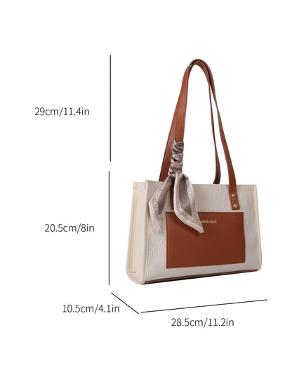 Bolso beige y marrón para mujer medidas del bolso