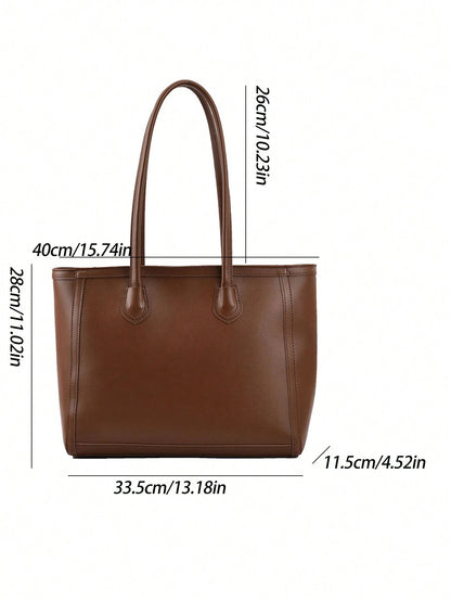 Bolso tote café camel para mujer con medidas y gran capacidad