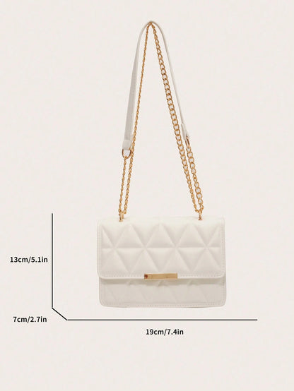 medidas del bolso blanco 19×13×7 cm