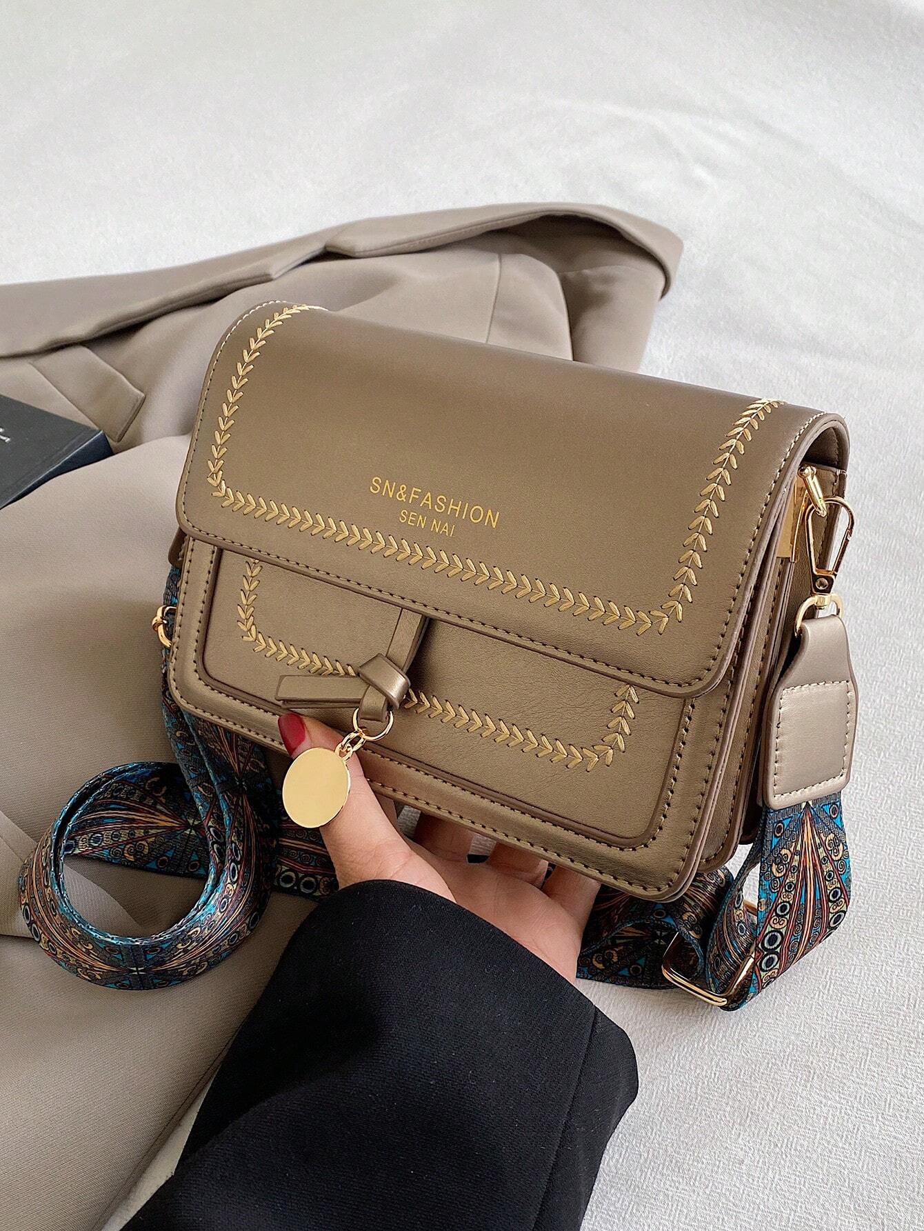 bolso bronce cuadrado para dama