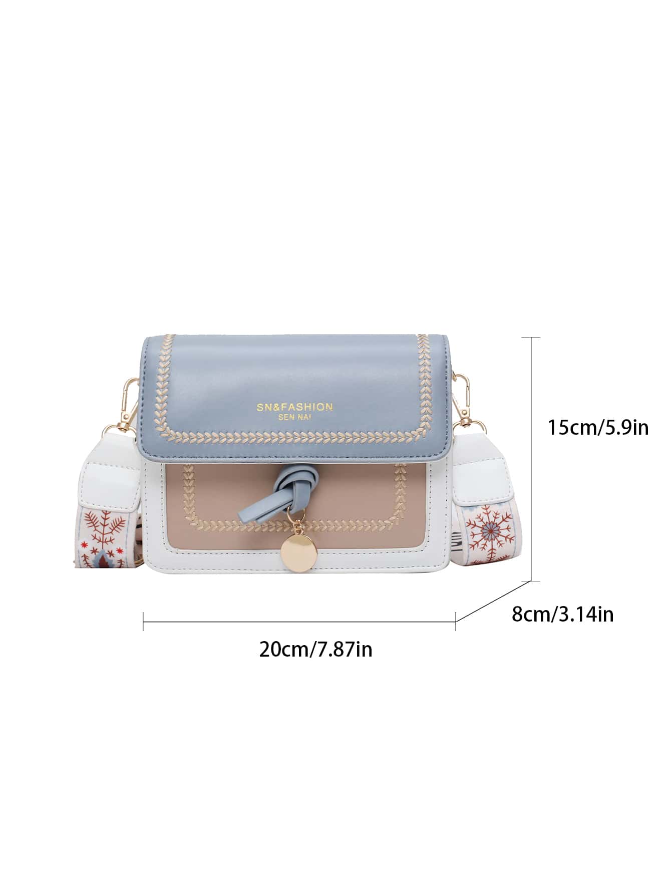 medidas del bolso 20x15x8 cm