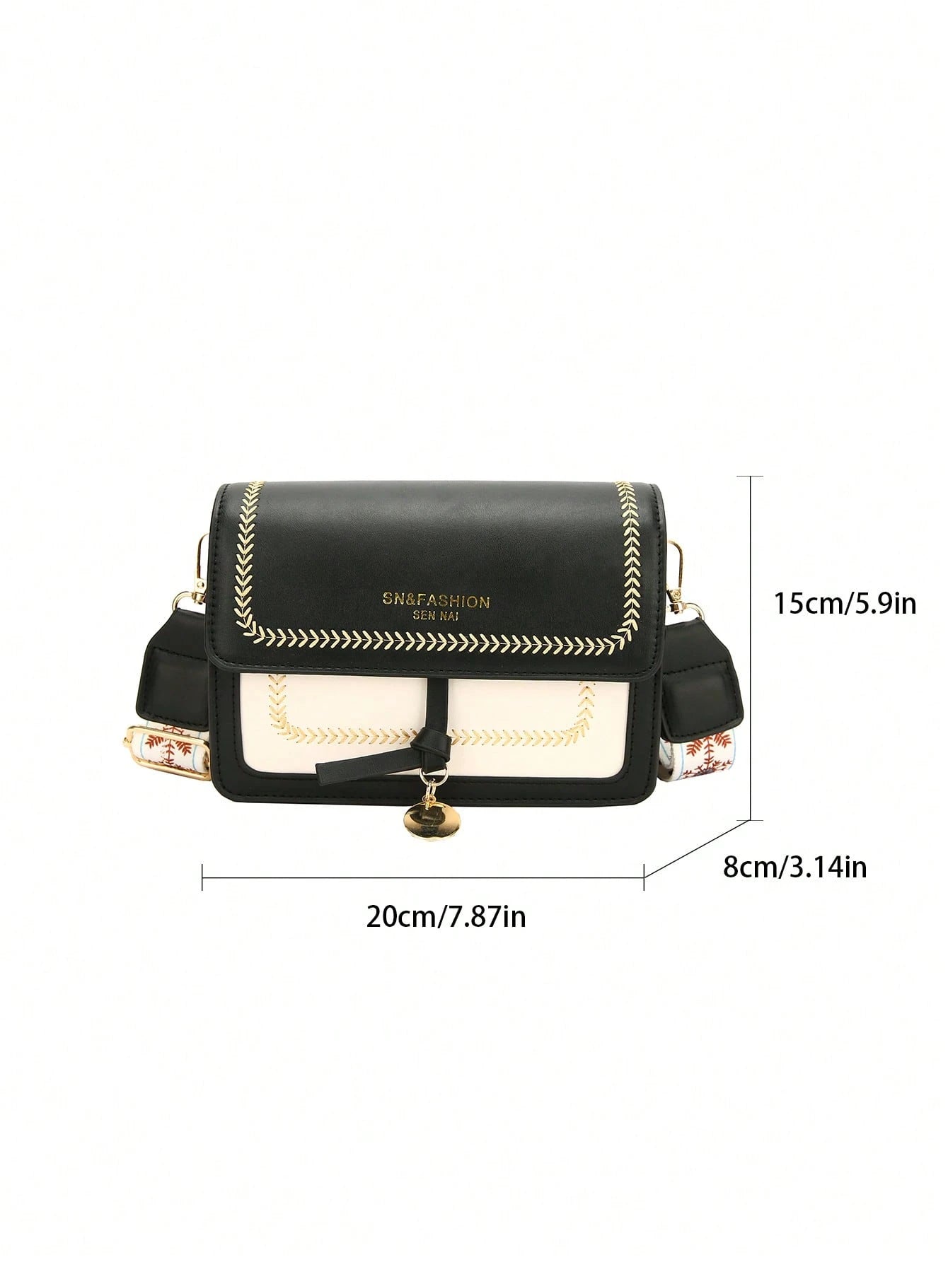 medidas del bolso 20x15x8 cm