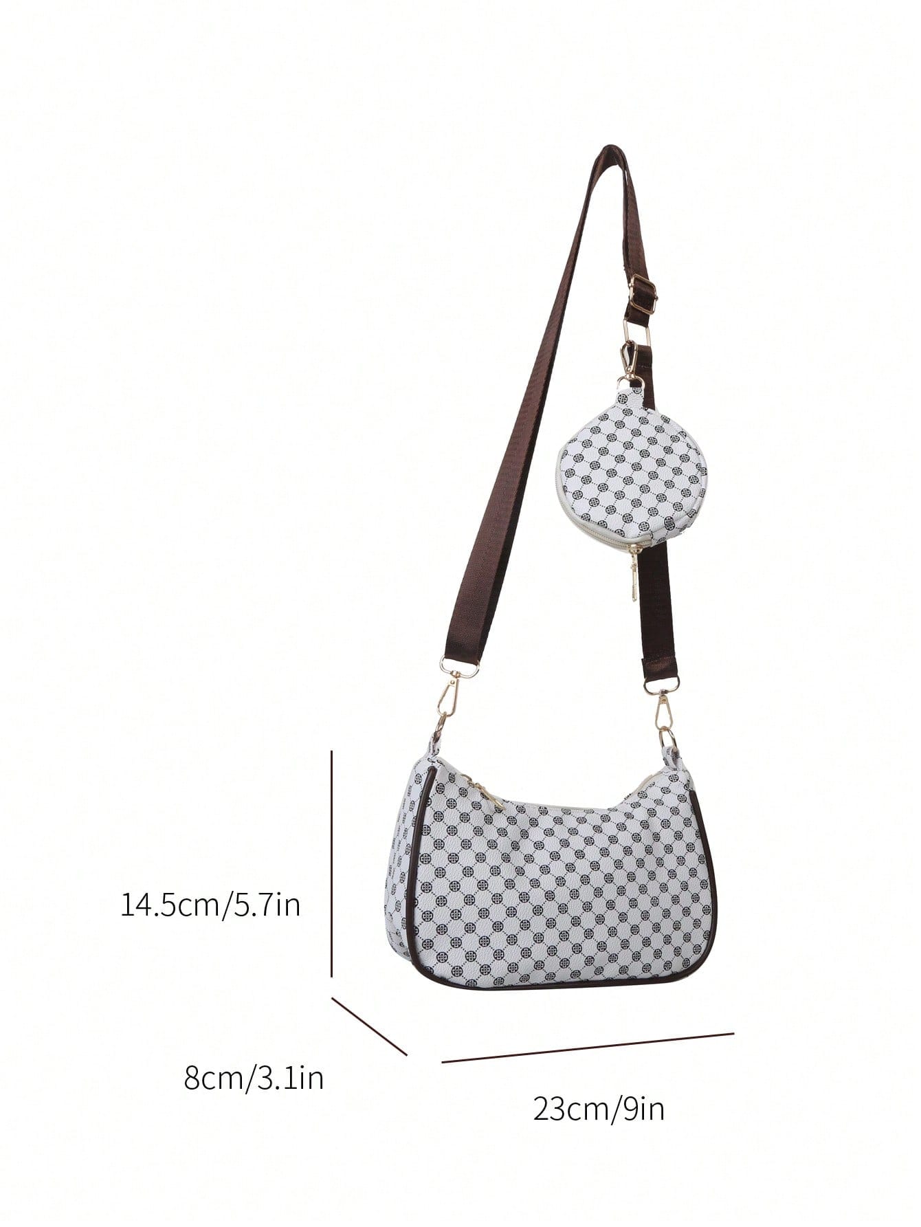 medidas del bolso 23x14.5x8 cm