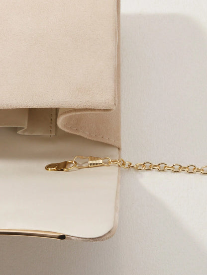 Bolso beige para mujer detalle de cadena desmontable