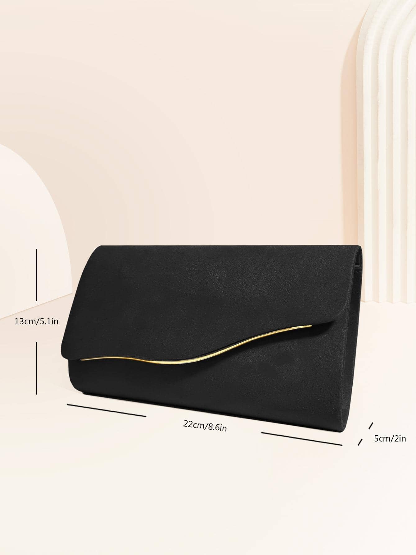 Bolso negro para mujer medidas del bolso de noche