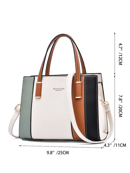 Bolso estructurado beige para mujer con medidas y correa larga