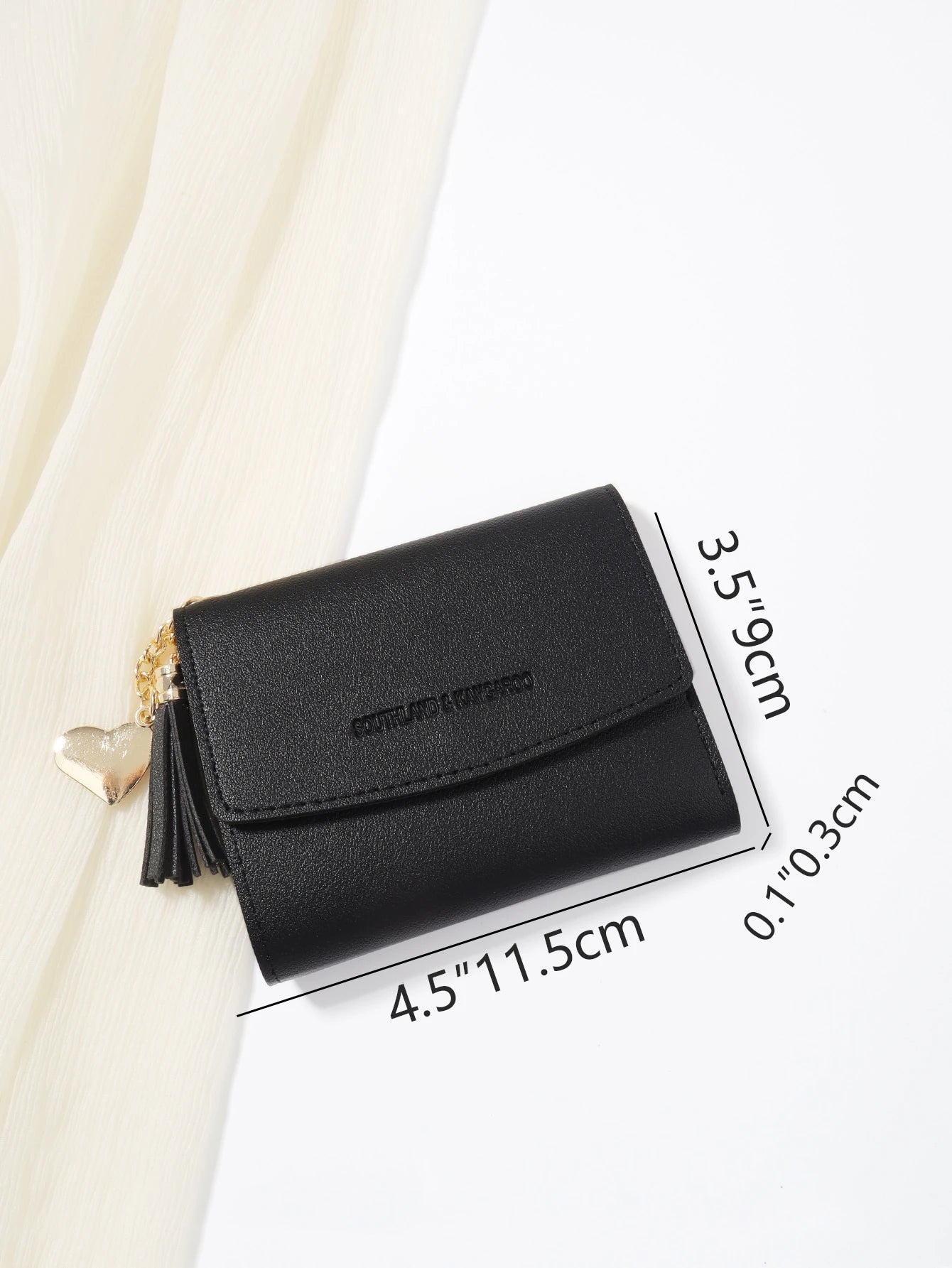 Cartera Plegable Minimalista Con Borla Para Dama
