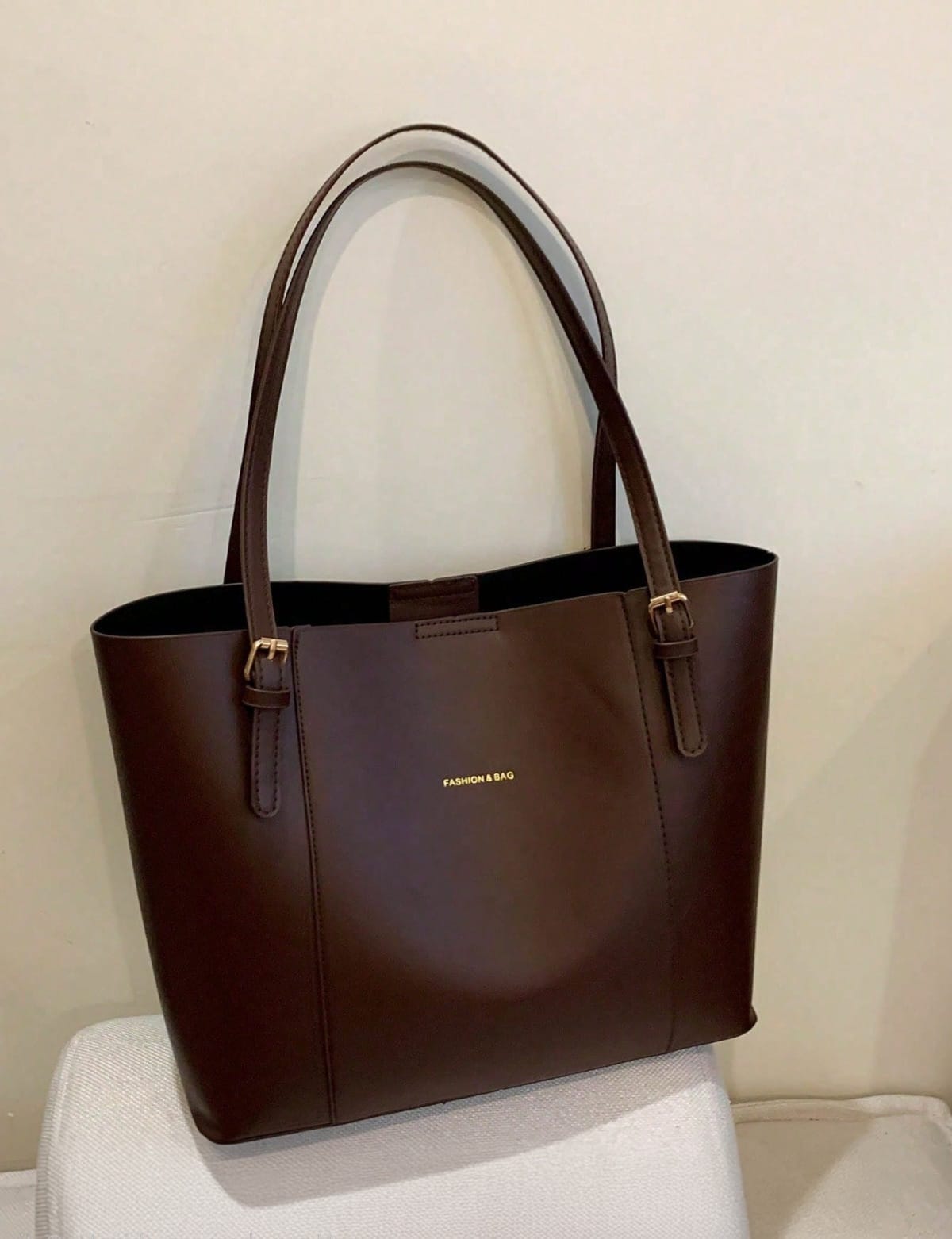 bolso marrón tote para dama de gran capacidad