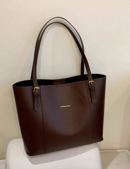 bolso marrón tote para dama de gran capacidad