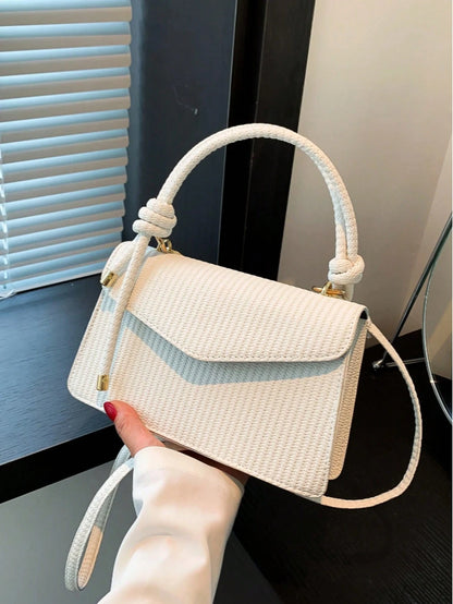 bolso blanco mini cuadrado para dama