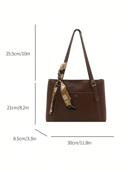 Bolso tote marrón para mujer con medidas del bolso