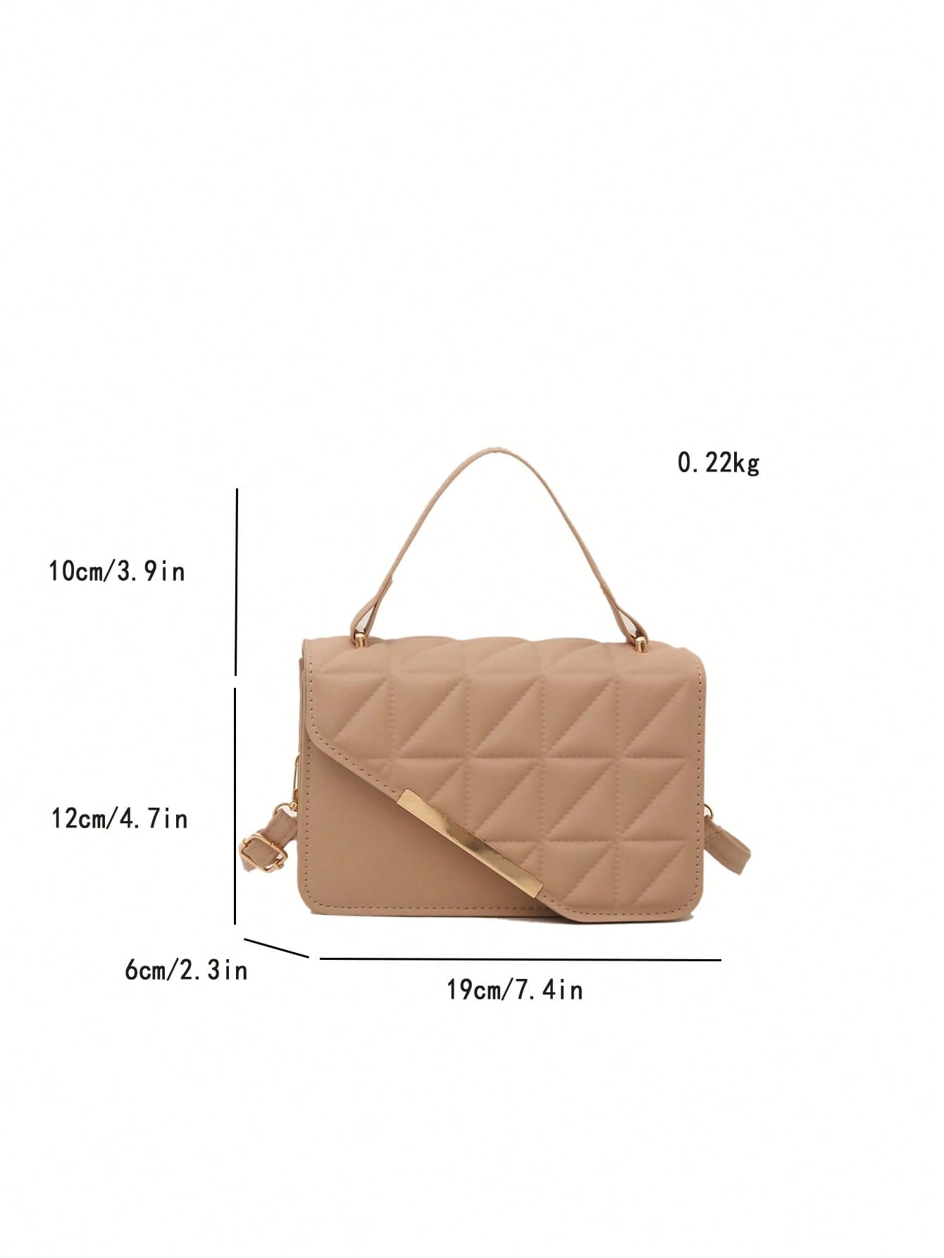 medidas del bolso 19 × 12 × 6 cm