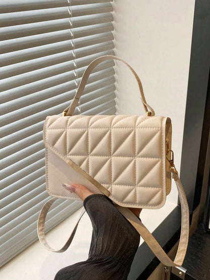 bolso beige mini acolchado para dama