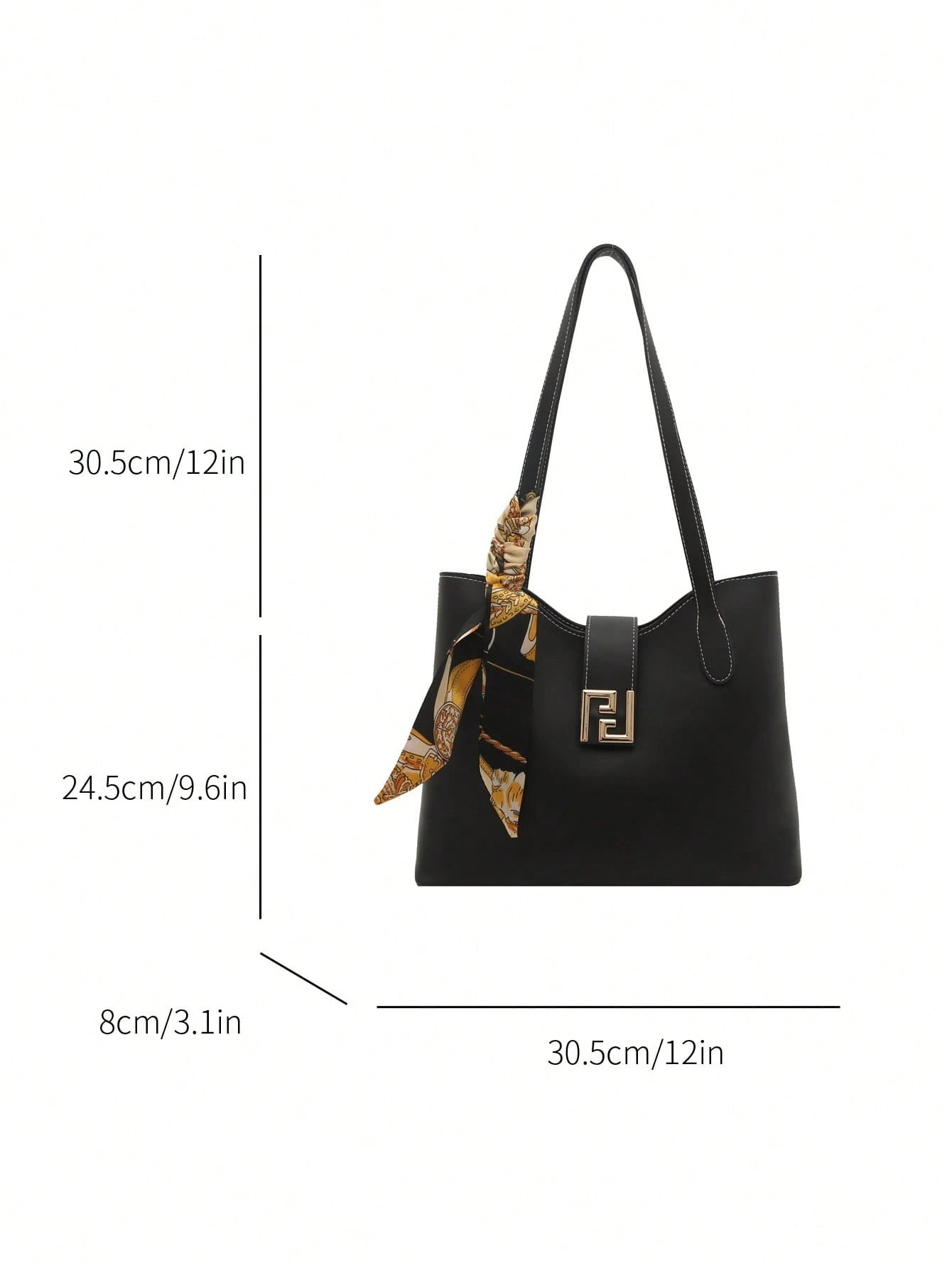 bolso de hombro negro para oficina