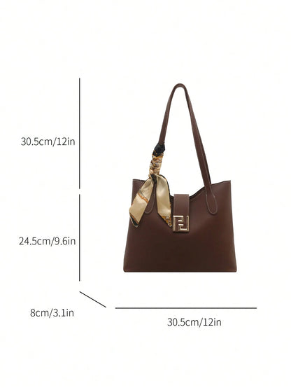 medidas del bolso café 30.5 × 24.5 × 8 cm