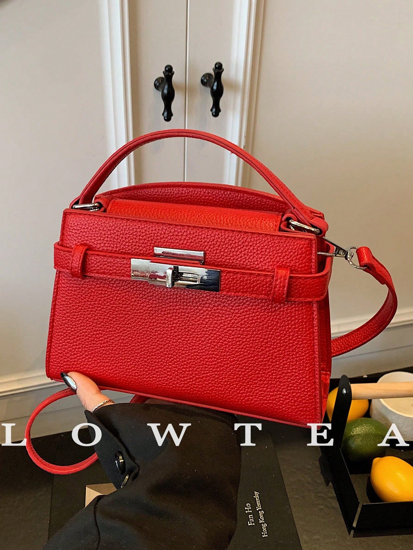 bolso rojo elegante crossbody para dama