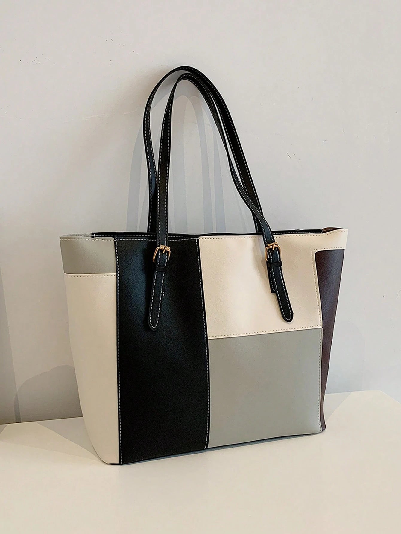 bolso multicolor tote para dama diseño de bloques