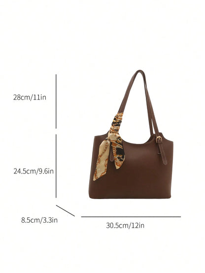 Bolso Tote Elegante Con Pañuelo Para Dama