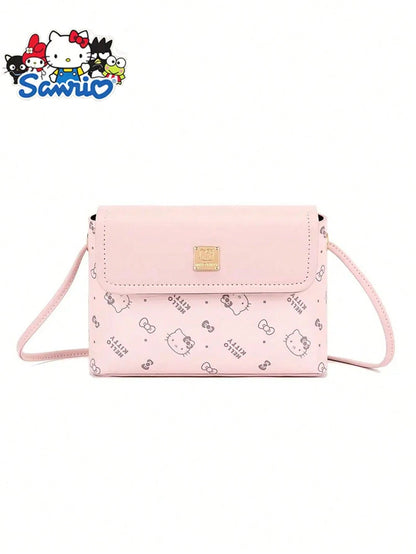 bolso cuadrado rosa hello kitty vista frontal