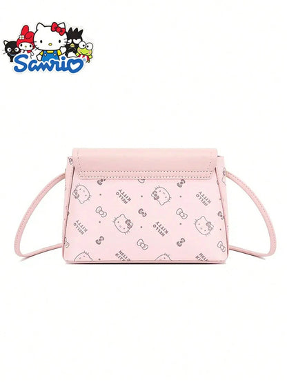 vista trasera del mini bolso hello kitty rosa