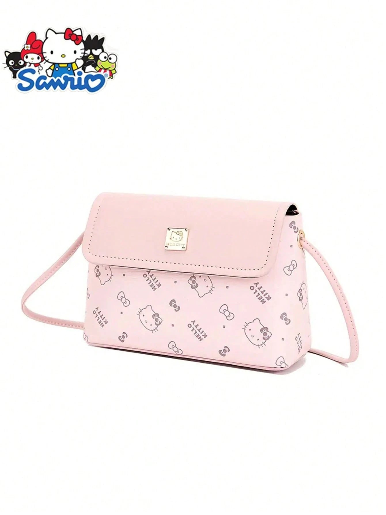 mini bolso rosa hello kitty para dama con correa