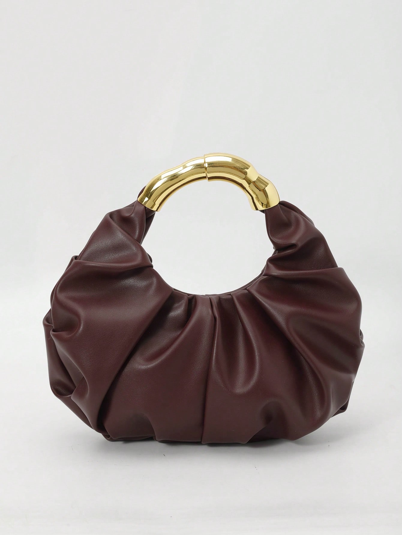 asa metálica dorada del bolso hobo