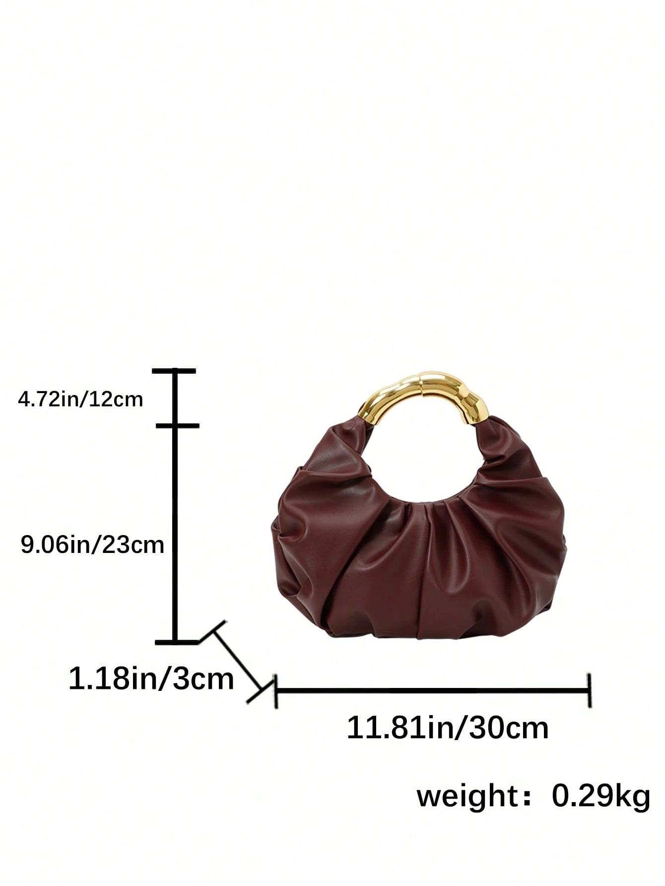 medidas del bolso 30 × 23 × 3 cm