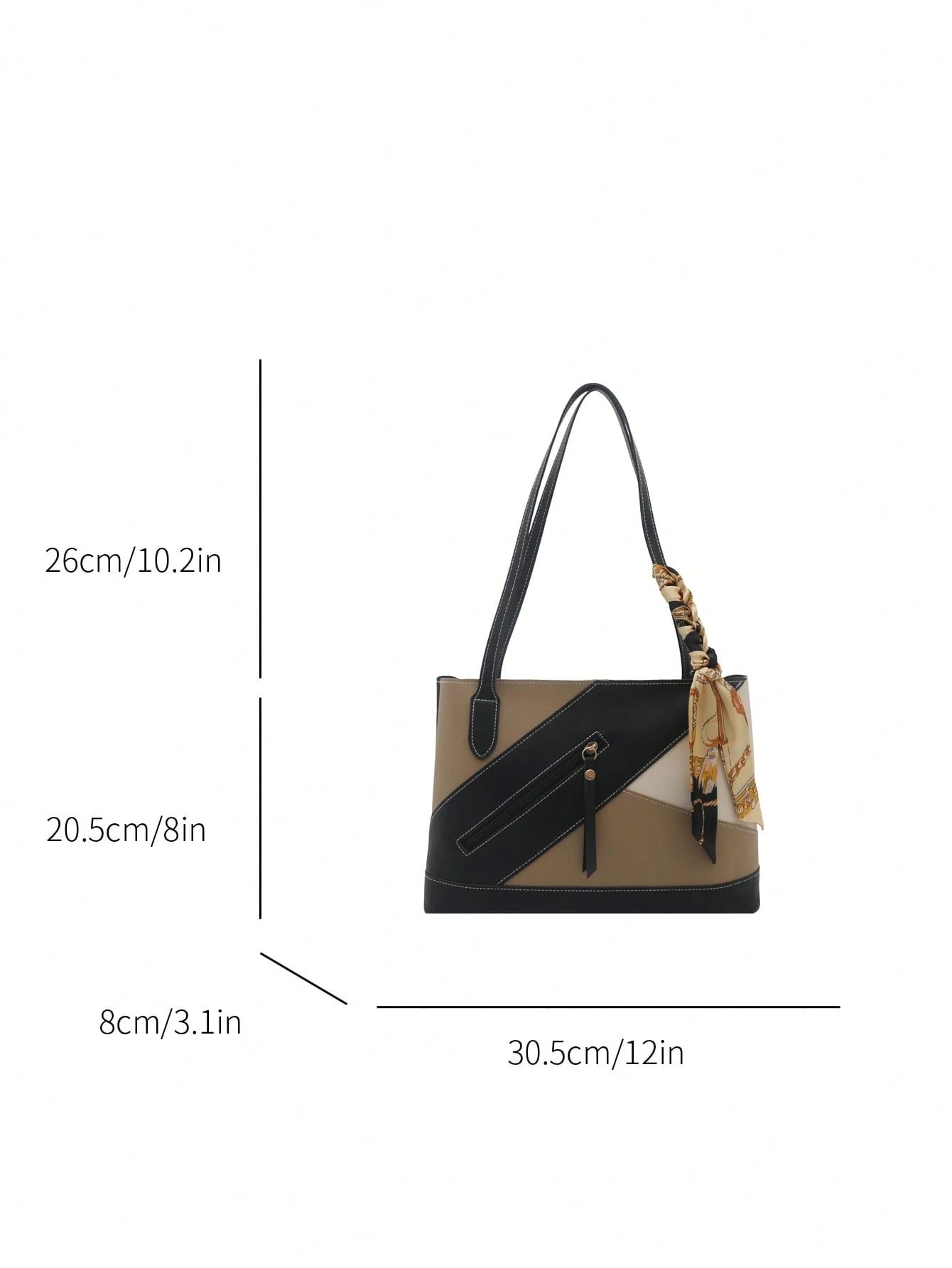 medidas del bolso tote 30.5 × 20.5 × 8 cm