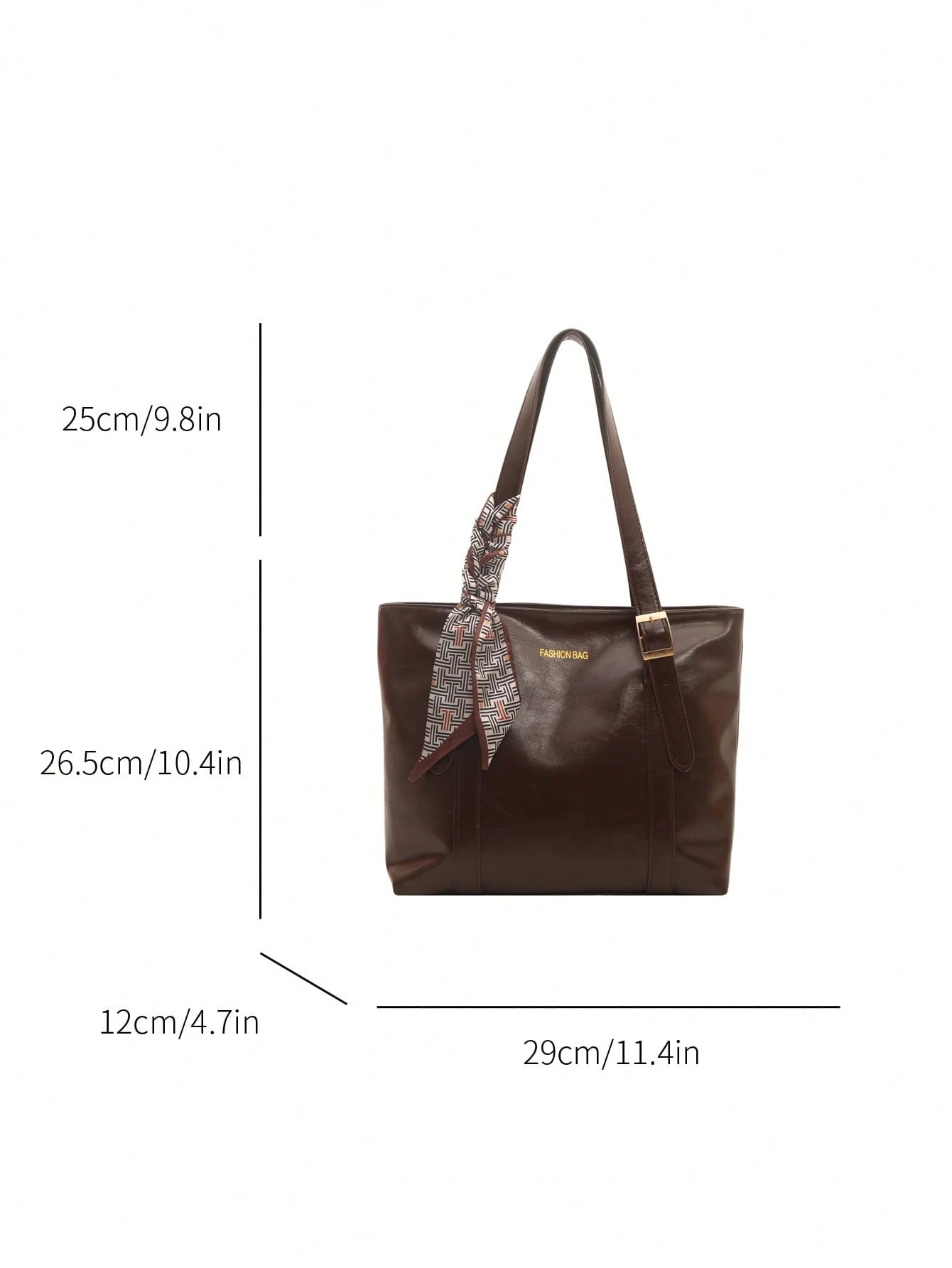 bolso tote café para mujer sobre superficie clara con teléfono
