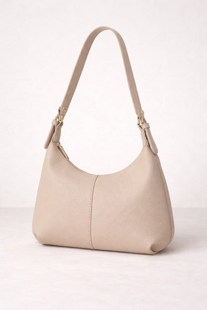 bolso beige hobo minimalista para dama
